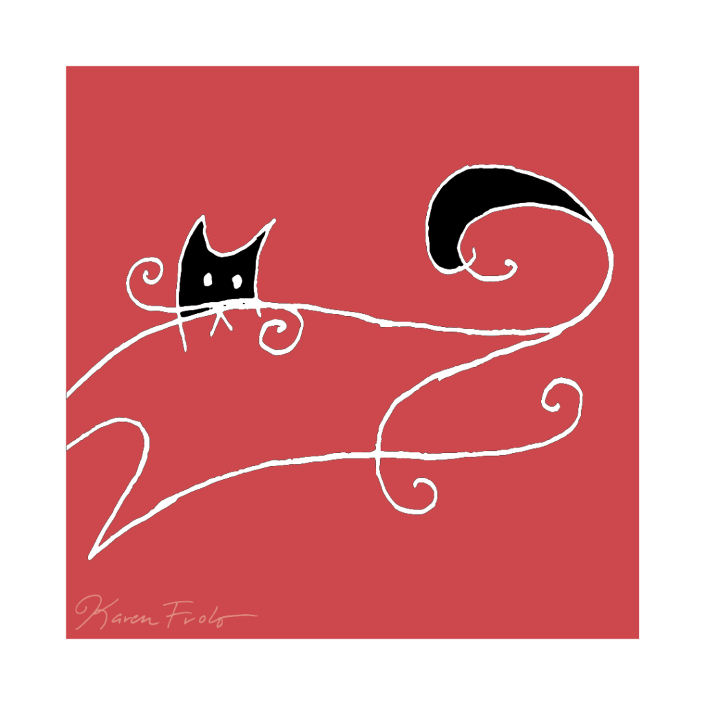 Graphic Cat - Running Away